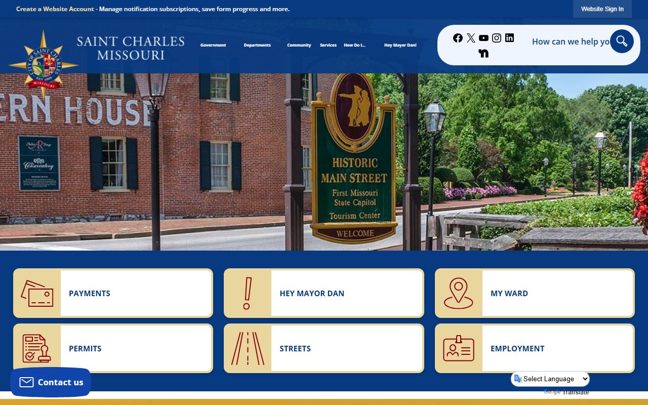 City of St. Charles government website for court docket records