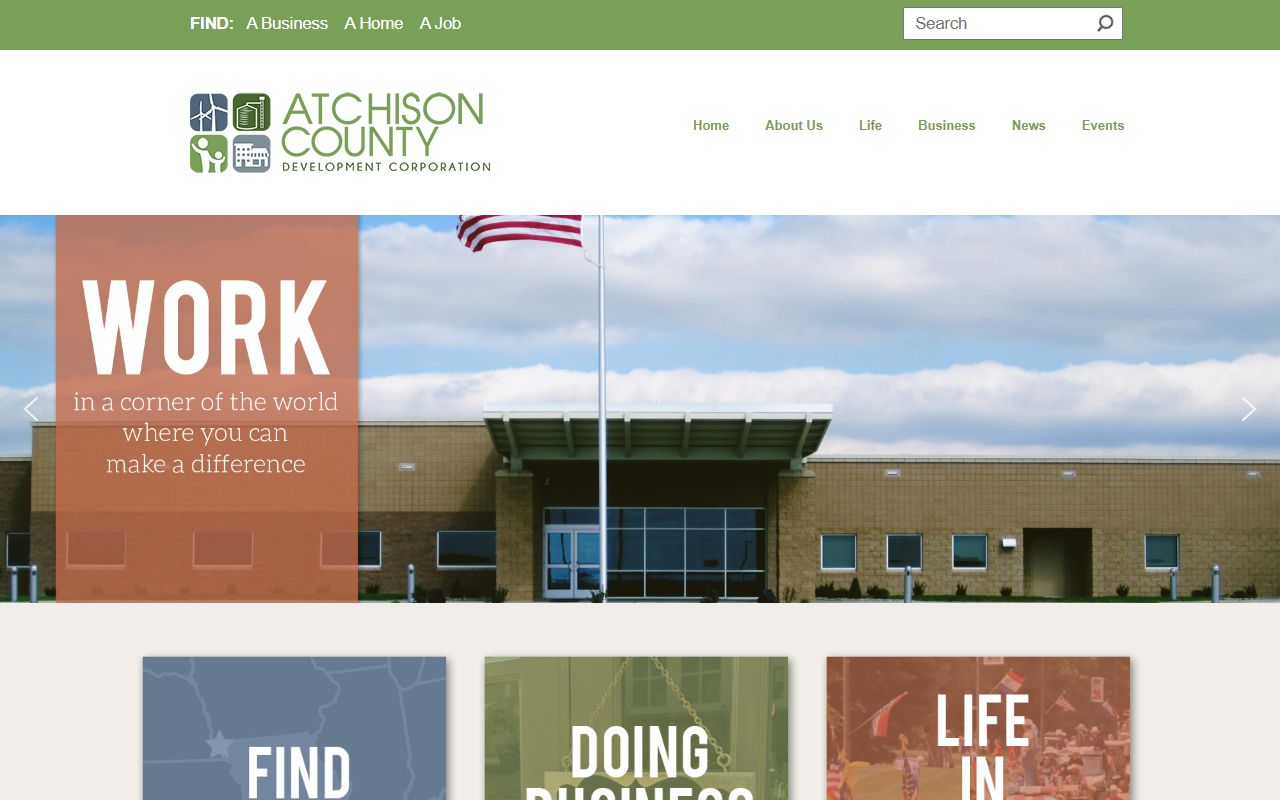 Atchison County government website for court docket records