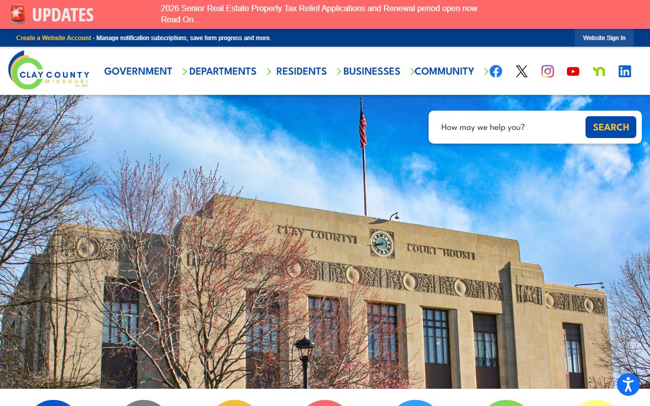 Clay County government website for court docket records