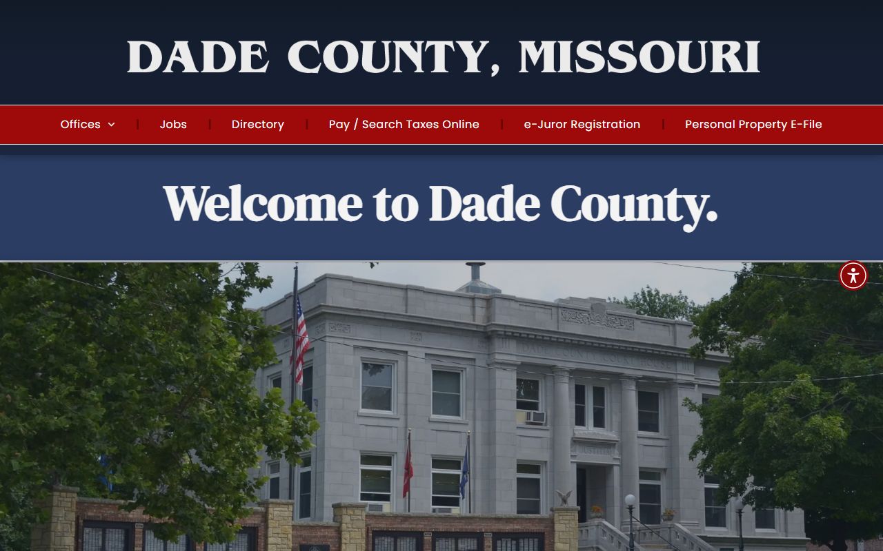 Dade County government website for court docket records