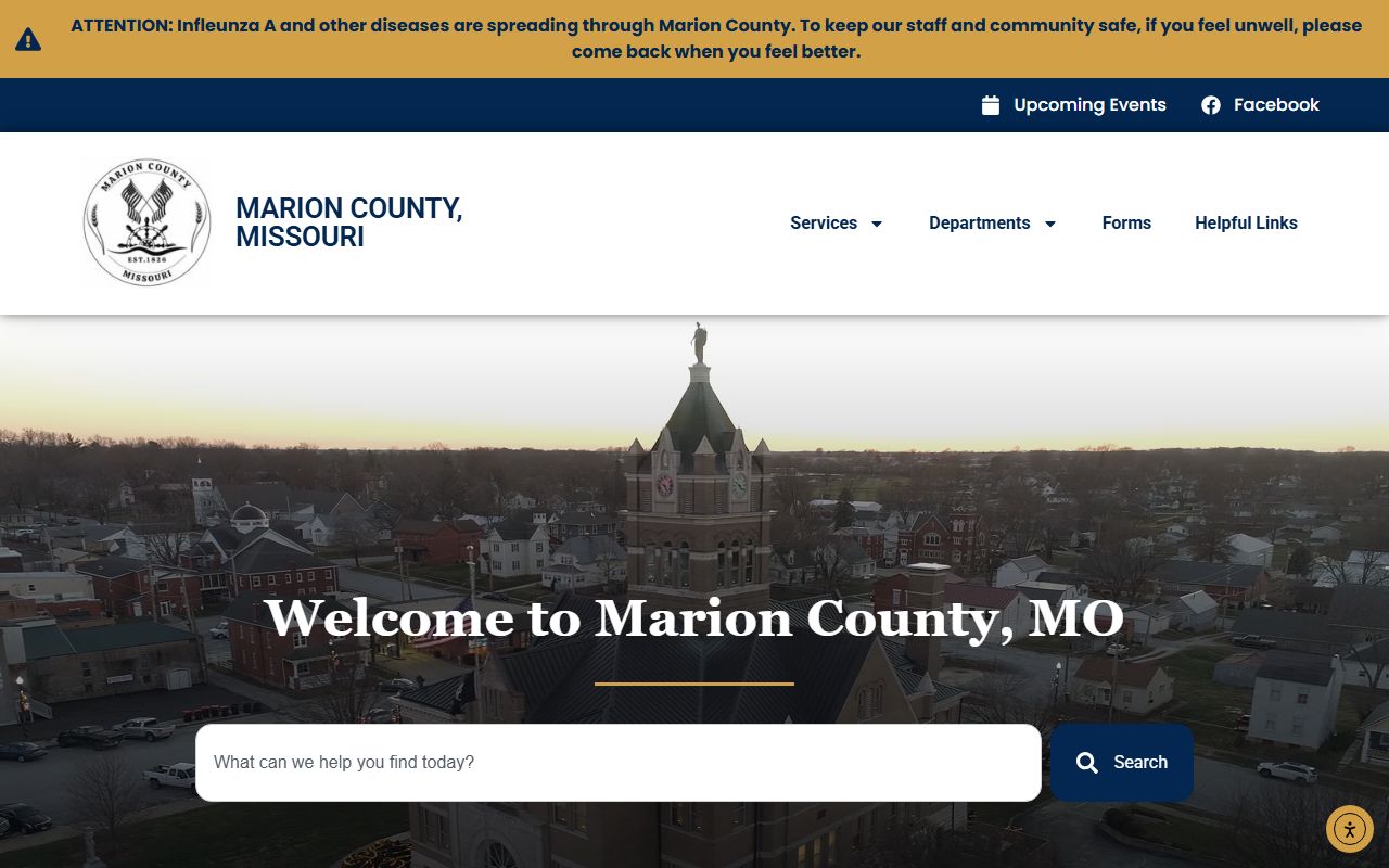Marion County government website for court docket records