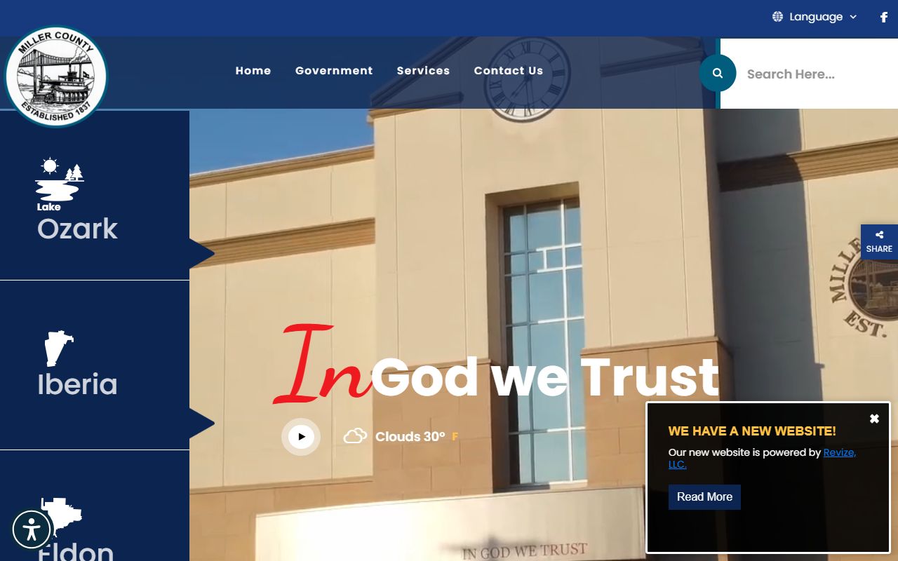 Miller County government website for court docket records