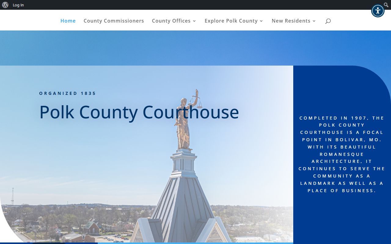 Polk County government website for court docket records
