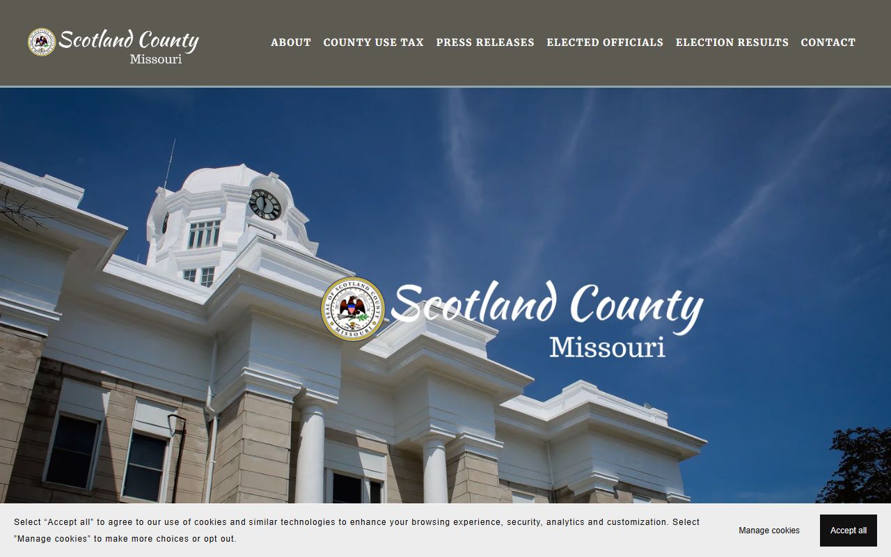 Scotland County government website for court docket and public records