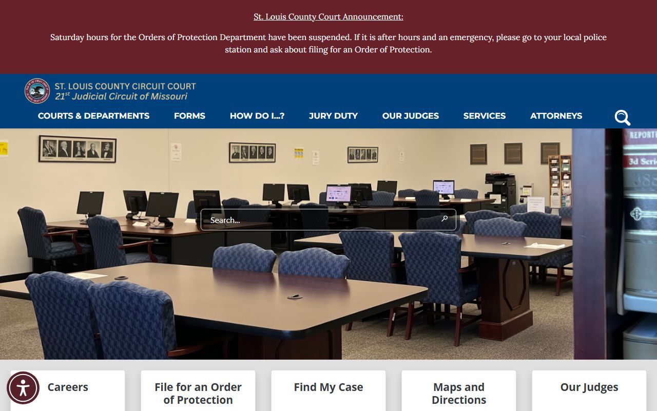 St. Louis County circuit court website for court docket records