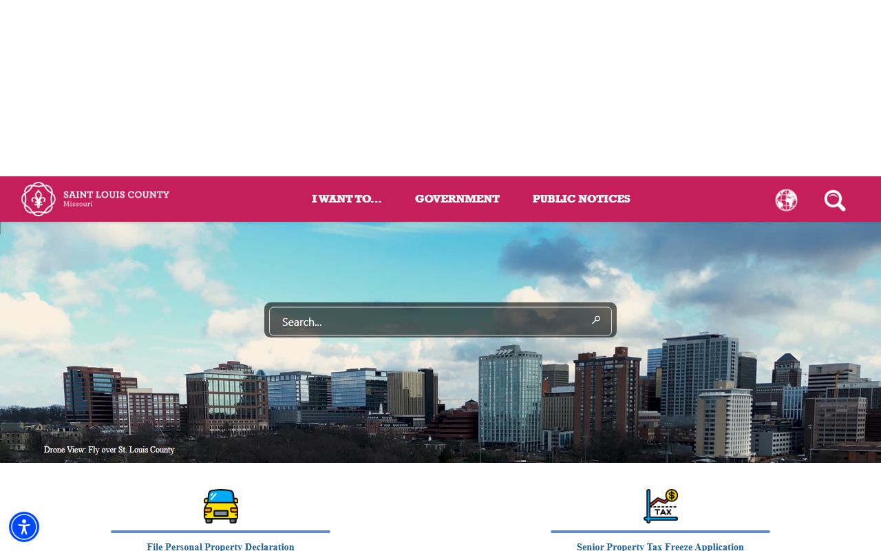 St. Louis County government website for public records