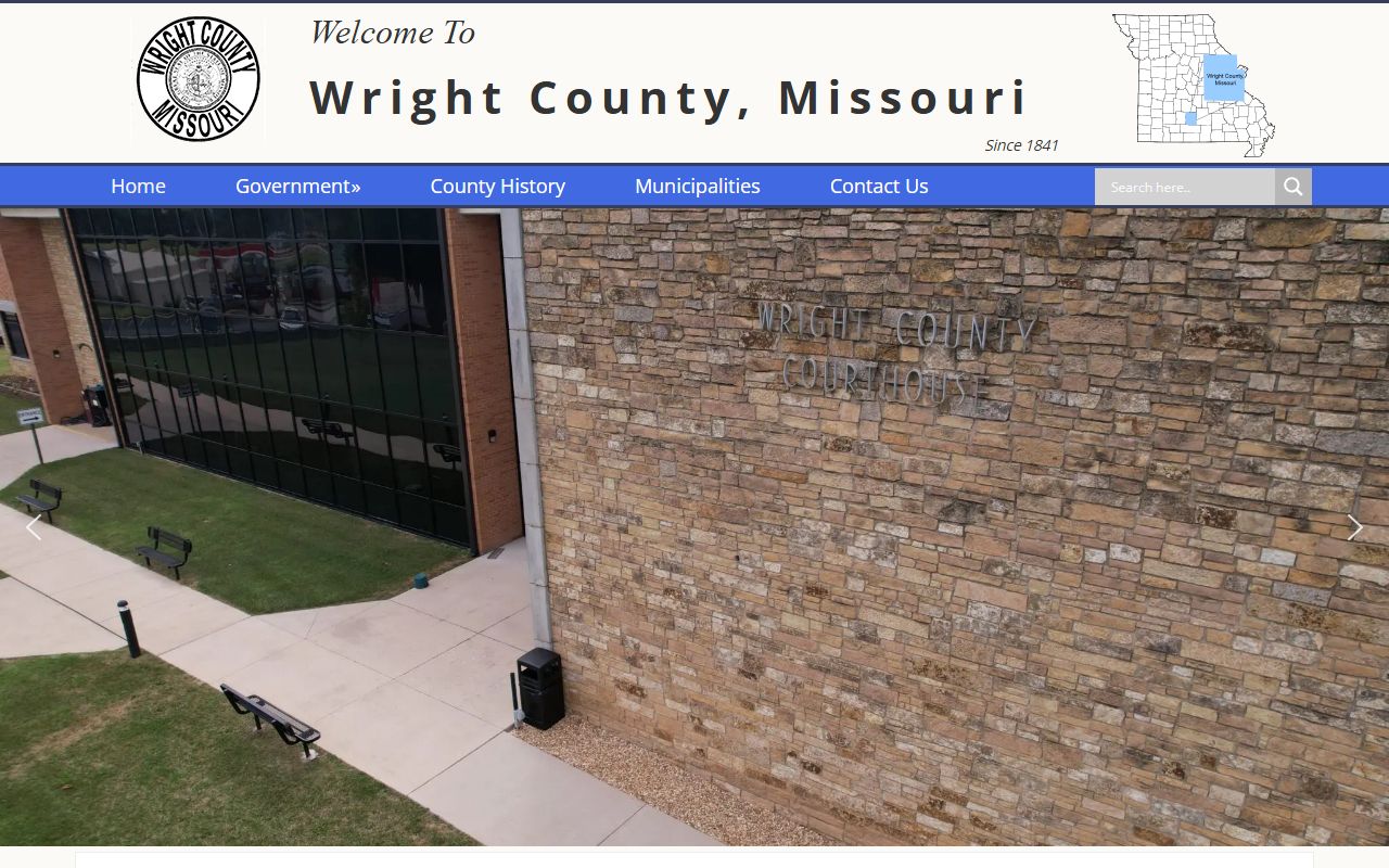 Wright County government website for court docket and public records